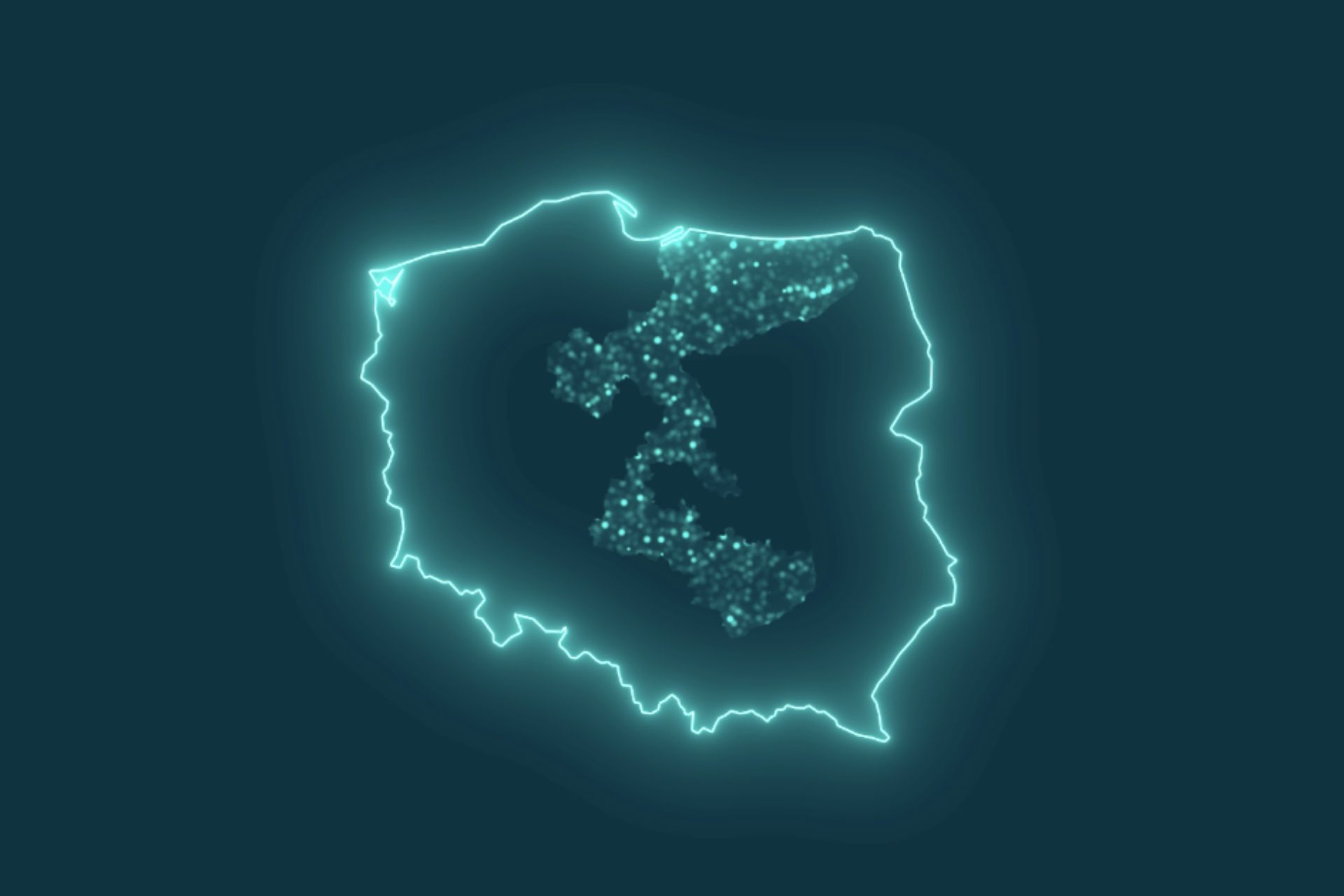 grafika mapy polski z oznaczonymi regionami NEXERY