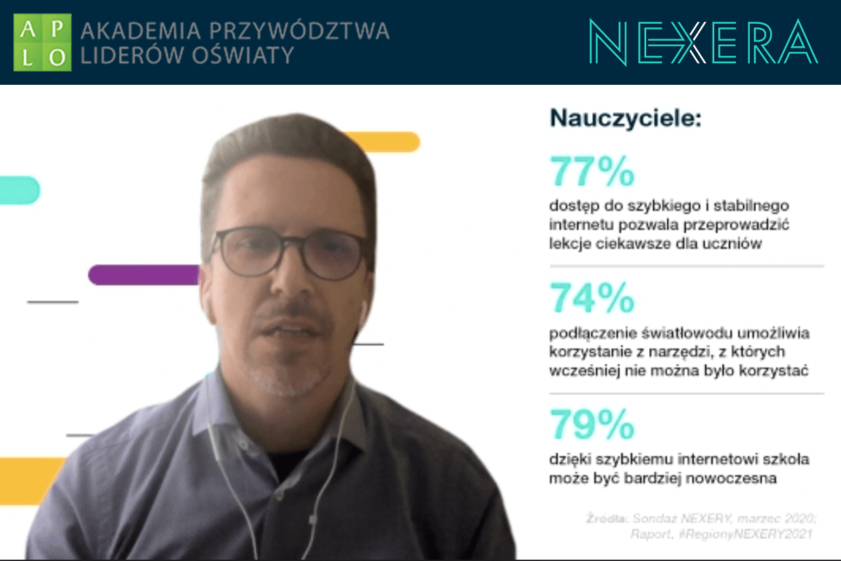 Wystąpienie członka zarządu NEXERY podczas inauguracji APLO 2021 online