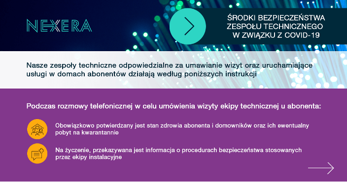 Grafika z informacjami dotyczącymi środków bezpieczeństwa zespołu technicznego w związku z covid-19