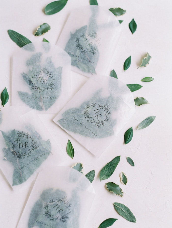 Unique wedding detail, leaf confetti at Spadina Mouse in Toronto