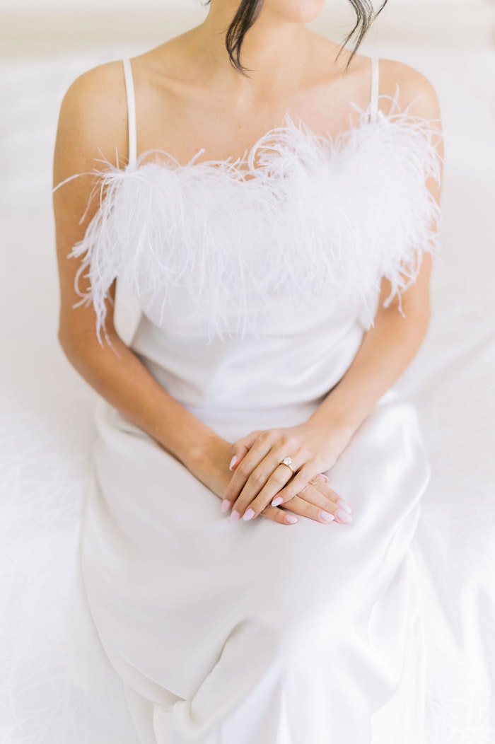 Bride getting ready in natural light Toronto wedding morning