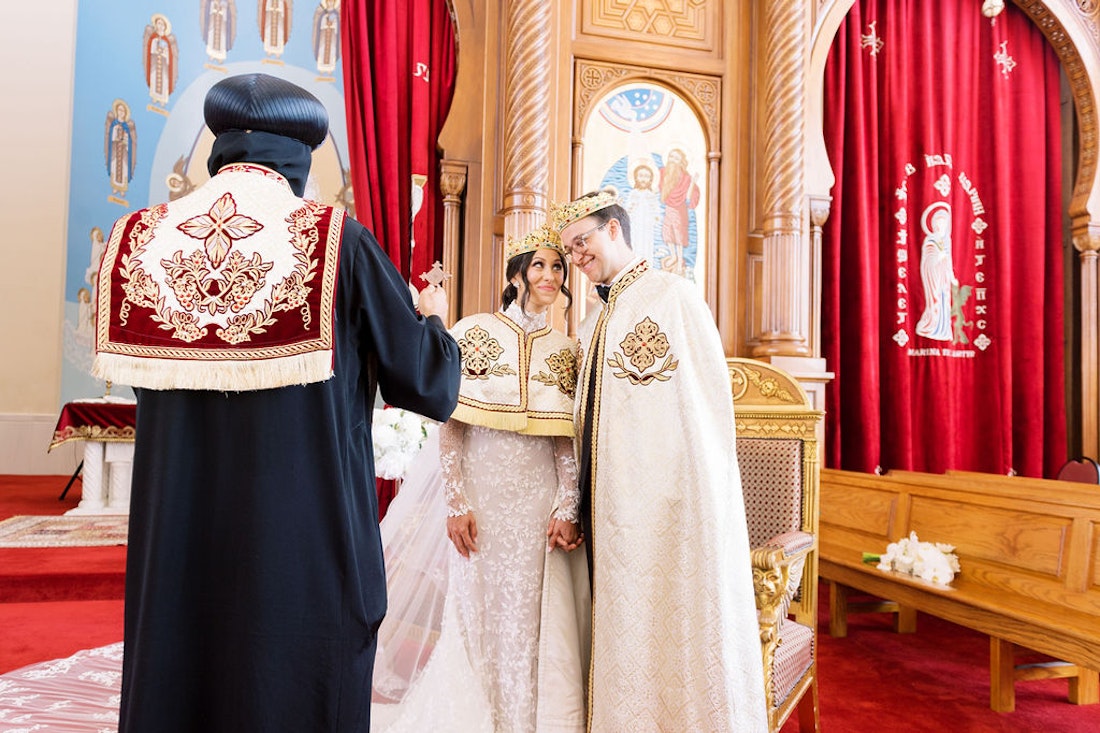 Traditional Coptic ceremony moment inside Toronto church