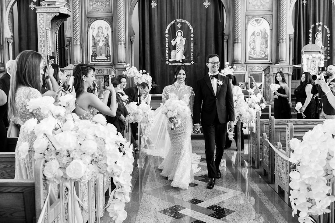 Wedding ceremony interior St Mary Antiochian Orthodox Church