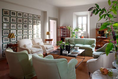 The second living room on the ground floor of Villa Tavernaccia