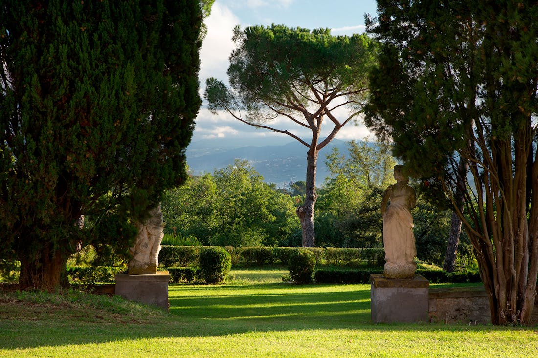 The open theater The open theater in the garden has a unique view on Florence and the Chianti Hills