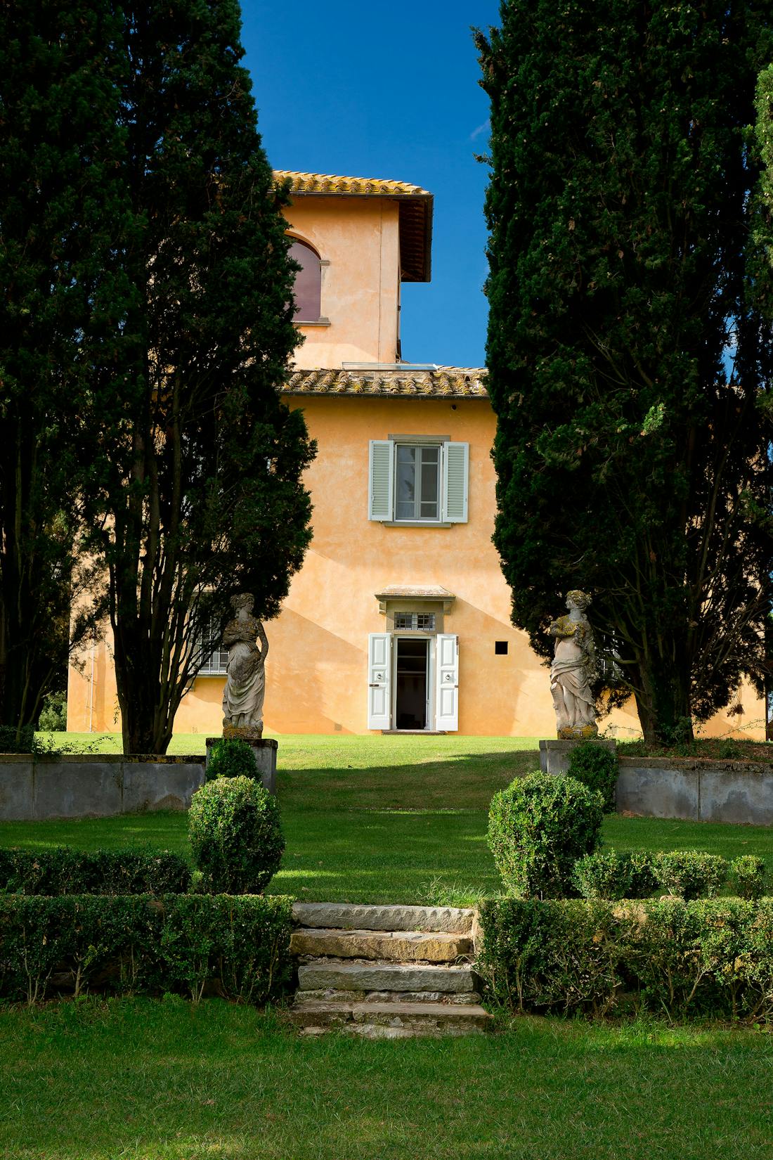 Villa Tavernaccia viewed from the theater The open theater is near Villa La Tavernaccia