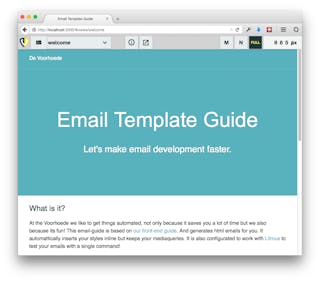 Screenshot of the Email Template Guide