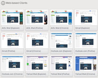 Example of results for different web-based clients in Litmus