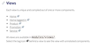 list of views