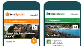 The header of the default booking form on a smartphone