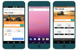 Tradus is installeerbaar en offline beschikbaar op smartphones