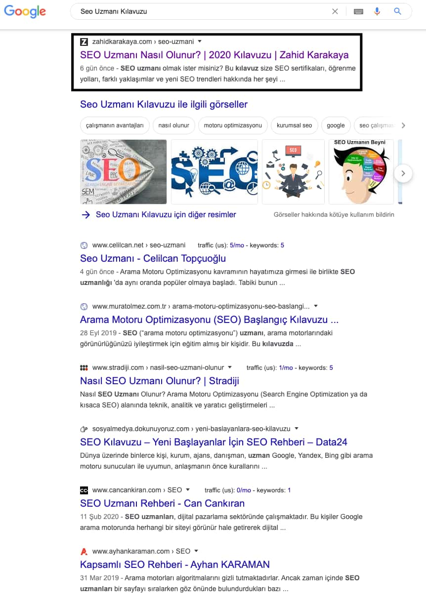 Seo Uzmanı Google İlk Sayfa