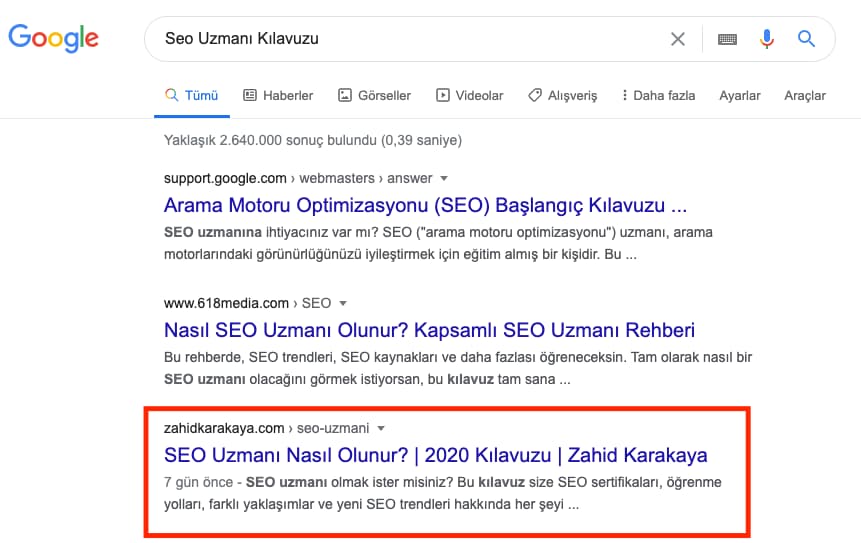 SEO Uzmanı