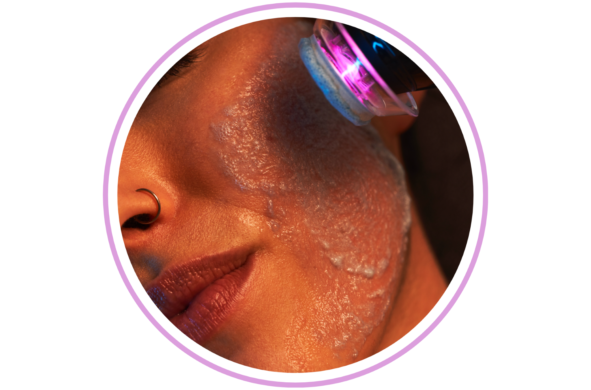  Glo2Facial application on female face