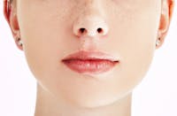 Closeup of a woman's lips.