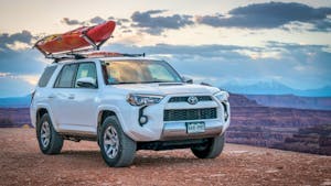 Toyota 4Runner with a kayak on a roof