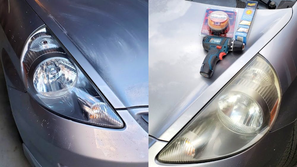 We tried the car hack of cleaning car headlights with toothpaste to see if  it worked 