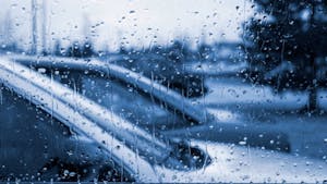 Rain Drops on the Windshield