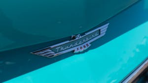 Ford Thunderbird emblem on display