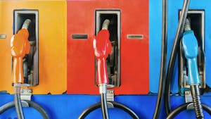 colorful fuel gas pump