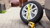 Dismounted car wheel ready for inflate
