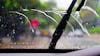 Wipe the rain on the windshield