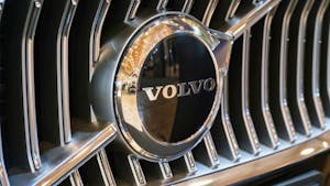 Volvo electric car logo emblem