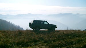 Car in mountains
