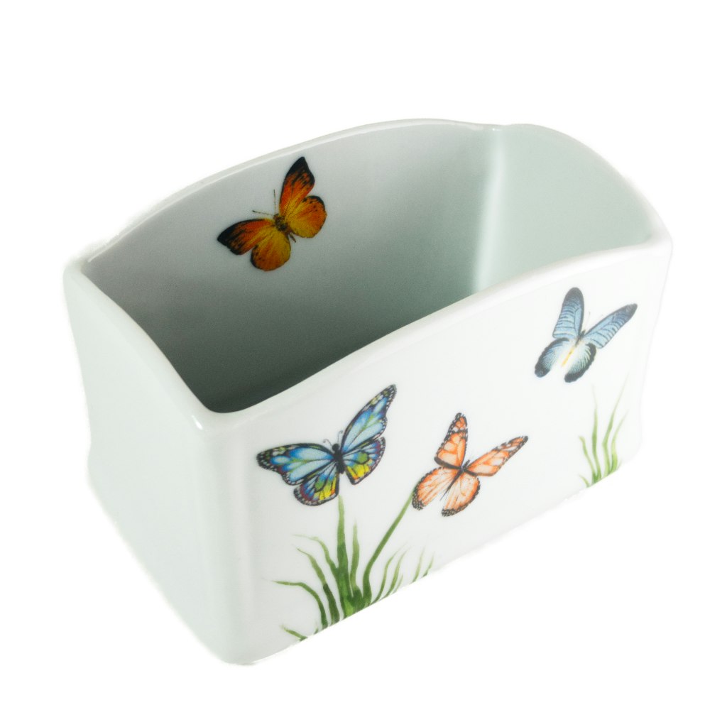 Porta-sachês de porcelana com borboletas