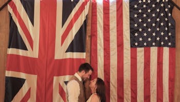 Aly and Jack before their wedding ceremony