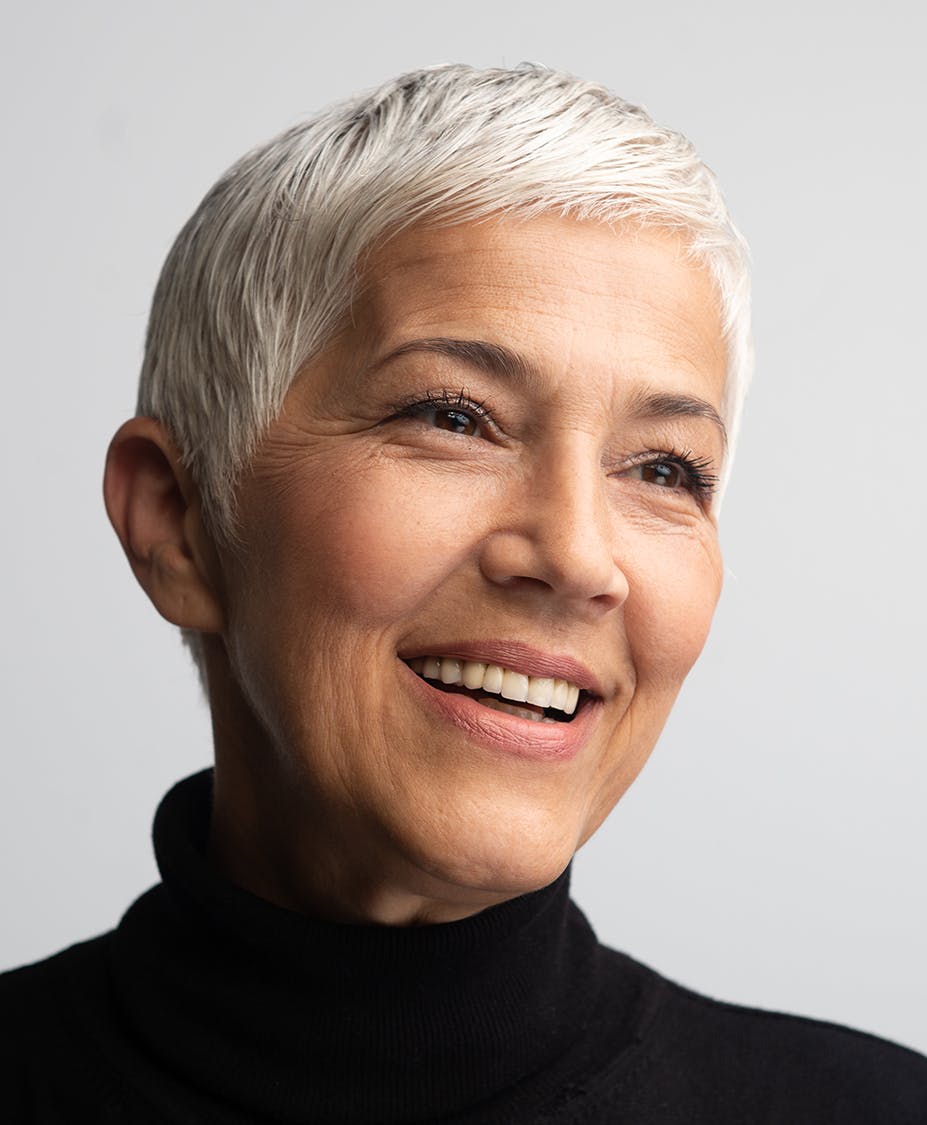 woman smiling
