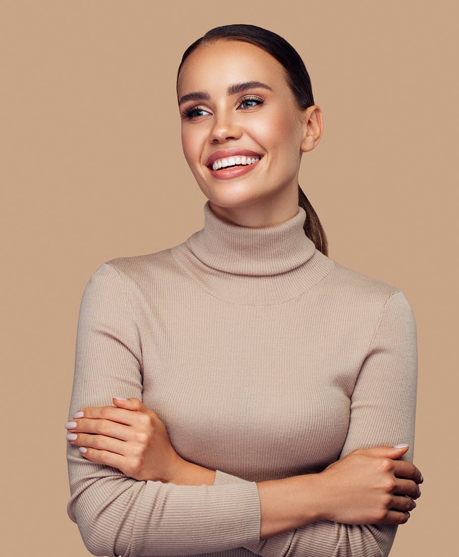 woman smiling