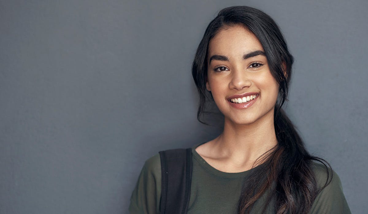 woman smiling
