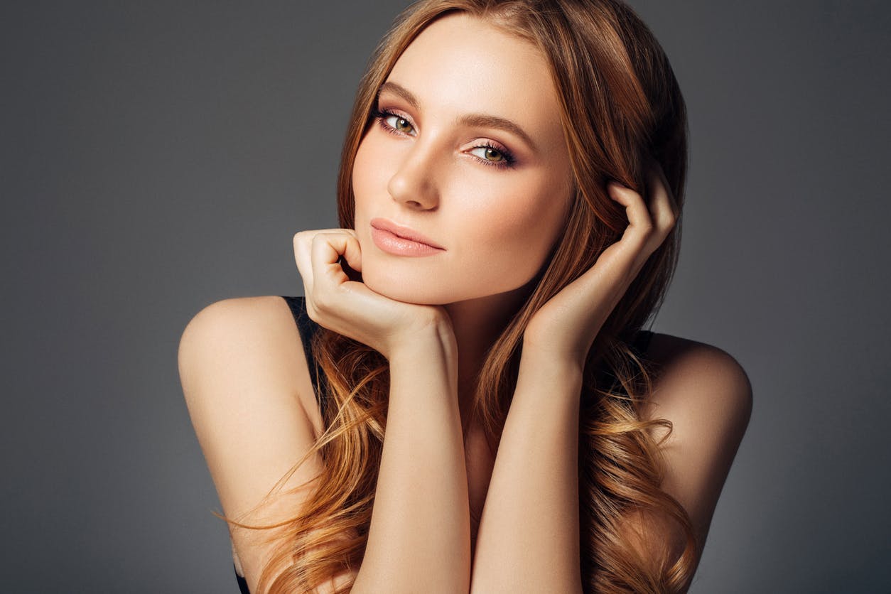 Beautiful Women Holding Her Hair