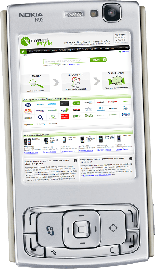 how Compare and Recycle looked when it was launched