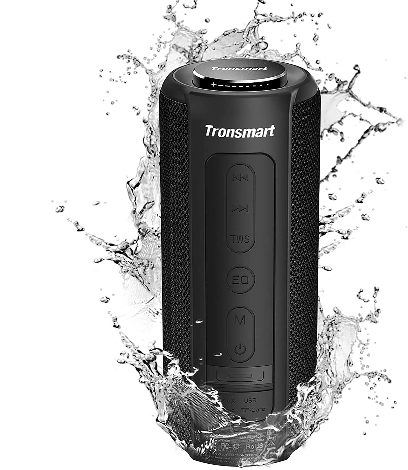 Black Tronsmart T6 Plus in water