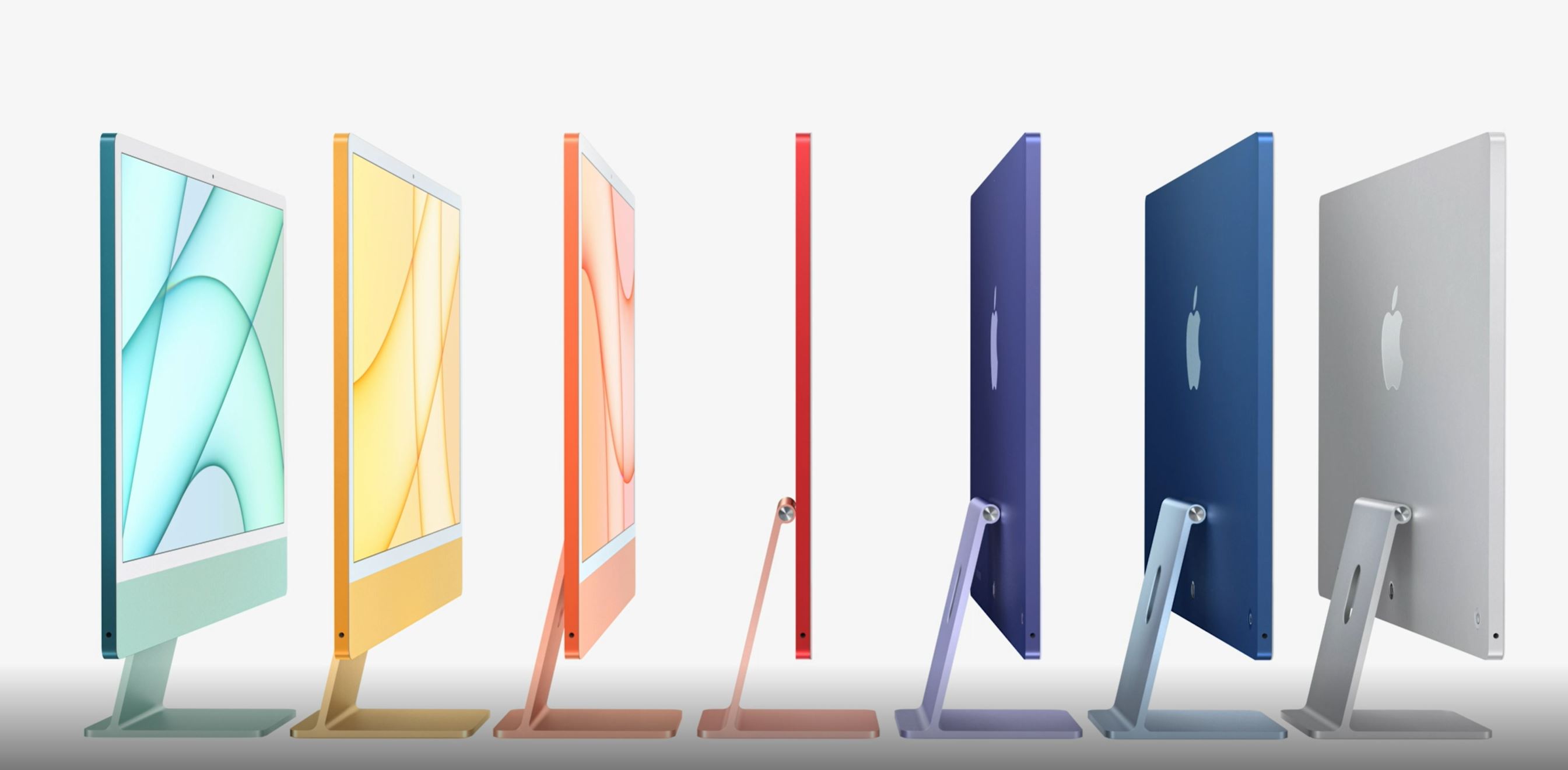 All colours of the new Apple iMac 2021