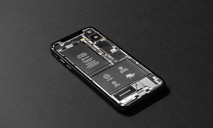 Inner components of an iPhone X