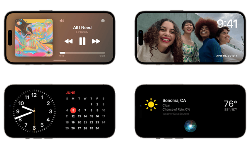 Image from Apple website showing the iOS 17 StandBy Mode feature
