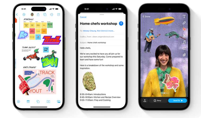 Image from Apple website example Sticker updates