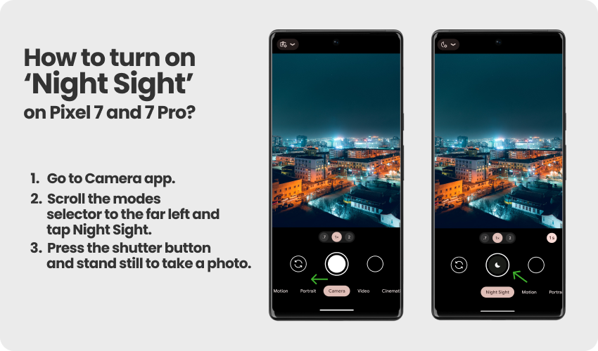 Night sight Pixel 7 Pro