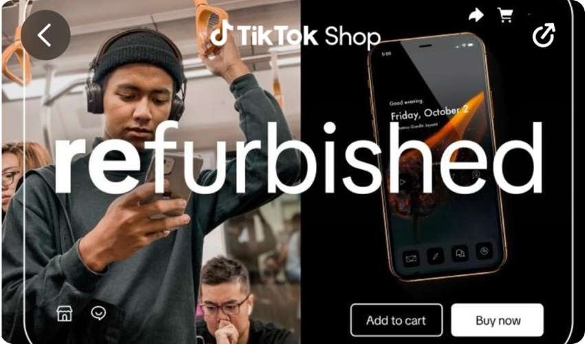 TikTok refurbished technology shop category