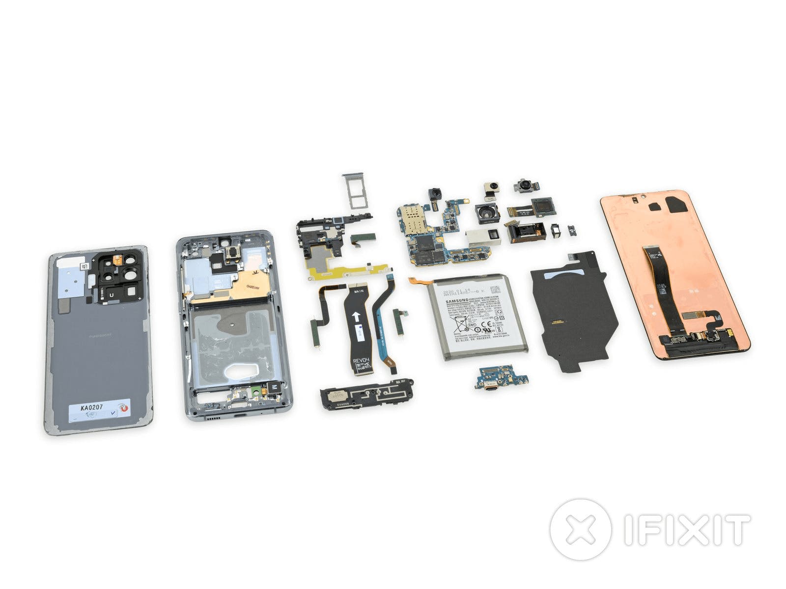 a mobile phone and its components