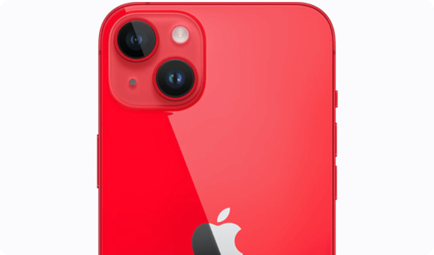 A red Apple iPhone 14 Plus