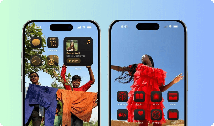 Homescreen customisation Apple iOS 18