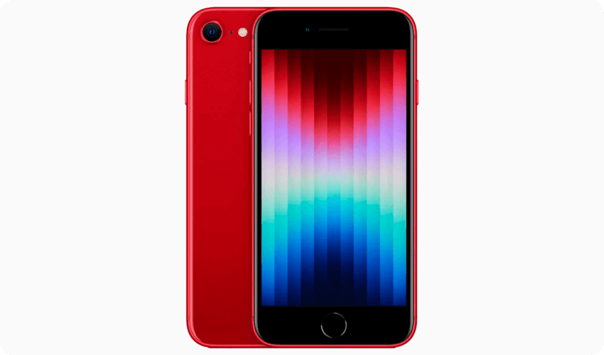 Red Apple iPhone SE 2022
