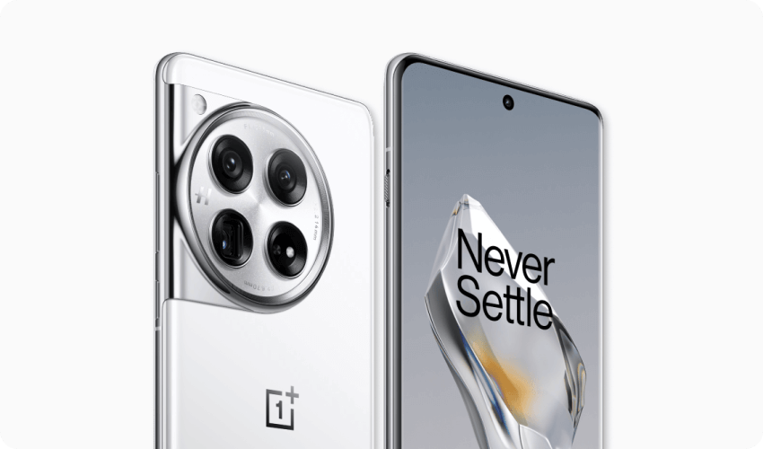 mobile phone oneplus 12 on white background