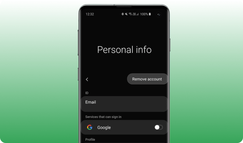 Personal info Google account