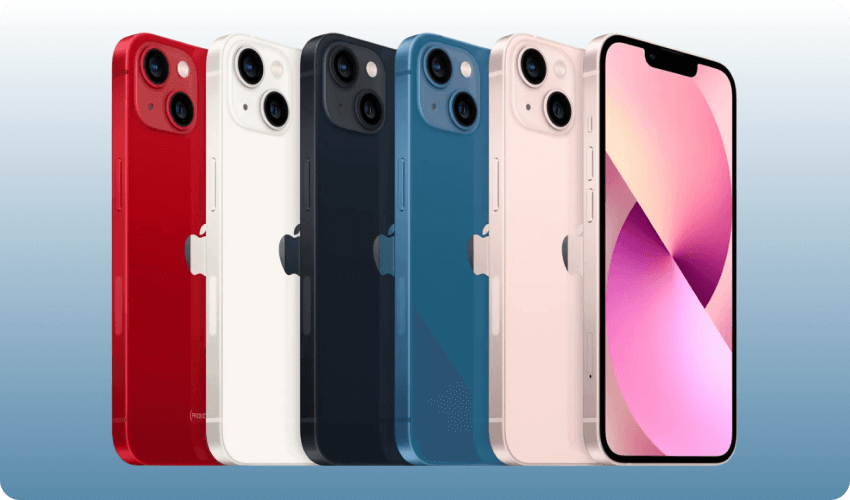 iPhone 13 in various different colours
