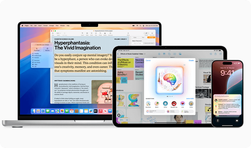 Apple Intelligence on Mac, iPad and iPhone